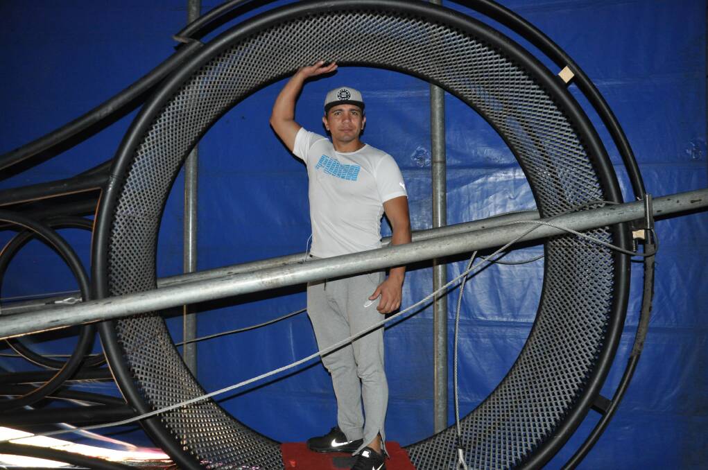 MISSION POSSIBLE: Hewin Lyezkosky will tackle the wheel of death when the Great Moscow Circus is in town until June 25.
