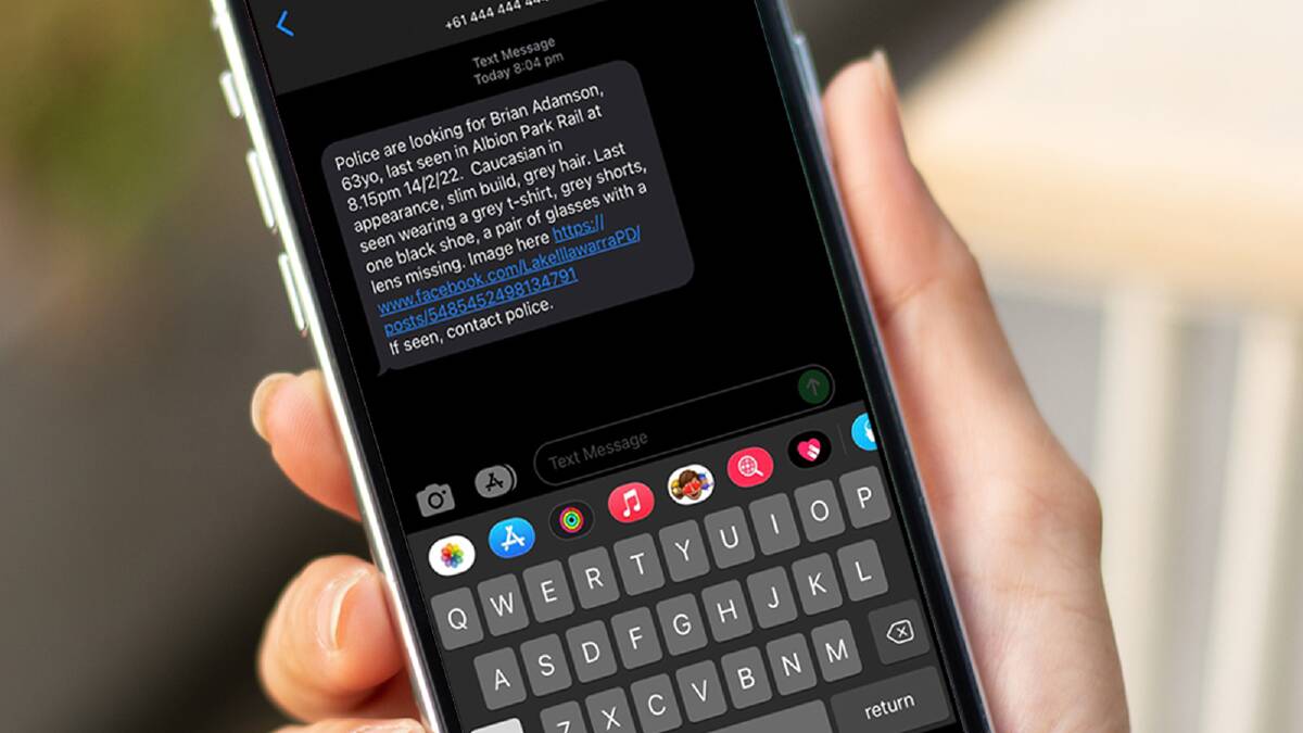 Not a scam!: Police are using geo-targeted text messages to help locate missing persons