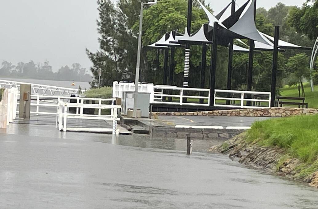 FLOODED: The above average rainfall across the South Coast has led to flooding,including the Shoalhaven River at Nowra.
