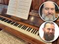 Are pianos headed for extinction? Experts David Ricketts (top right) and Trevor Vines (bottom right) say 'no' despite masses of old relics up for free on marketplace. Pictures supplied.