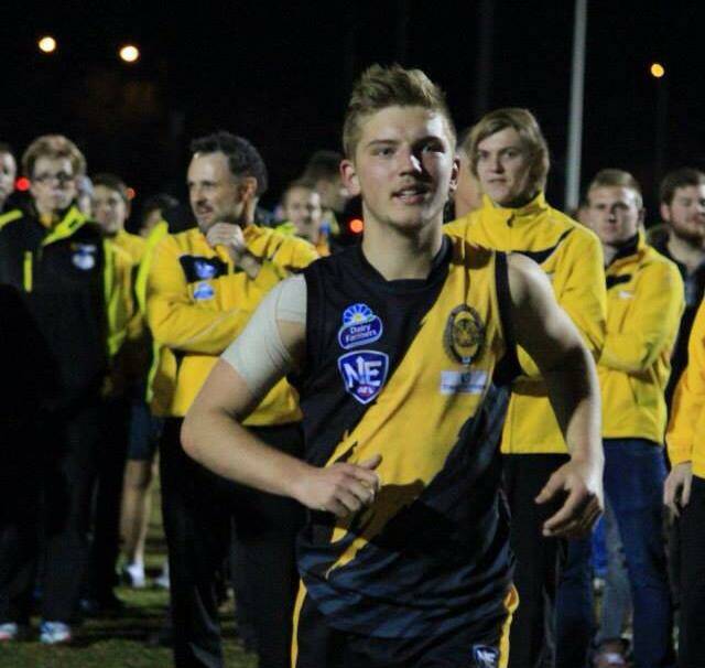 Planing for growth: Mitch Wallis, pictured in his Tigers gear during his NEAFL days, is keen to build on both the junior and senior grades for SCAFL.  Picture: Facebook.