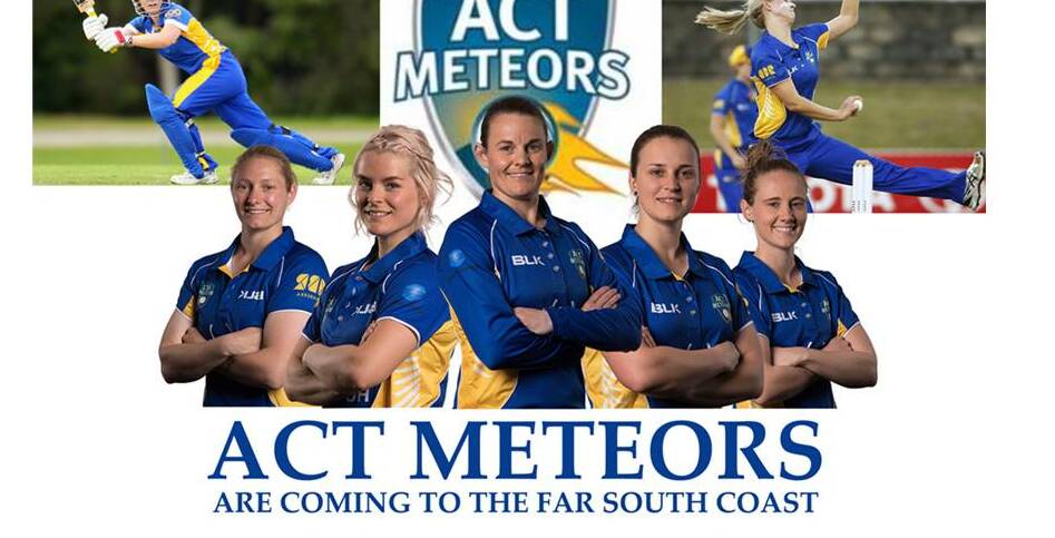Valley visit: The ACT Meteors will be heading to the Bega Valley for practice matches and meet and greets in September. Picture: Facebook.