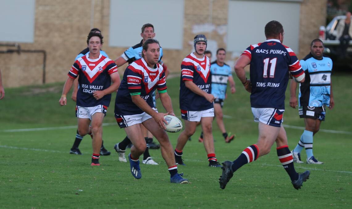 Josh Shepherdson was among one of Bega's strong performers during their 24-18 win over the Moruya Sharks on Saturday night. 