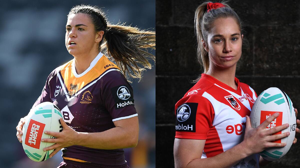 Cobargo's Millie Boyle and Bega's Kezie Apps will meet in the front row when the Dragons take on the three-time premiers in the Brisbane Broncos. 
