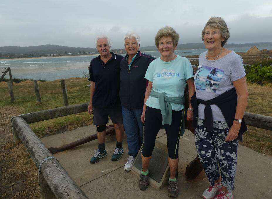 Staying active: The "A team from Banksia Village" were among the senior citizens who participated in Wednesday's walk/run at Broulee, setting a great example for the youngsters. 