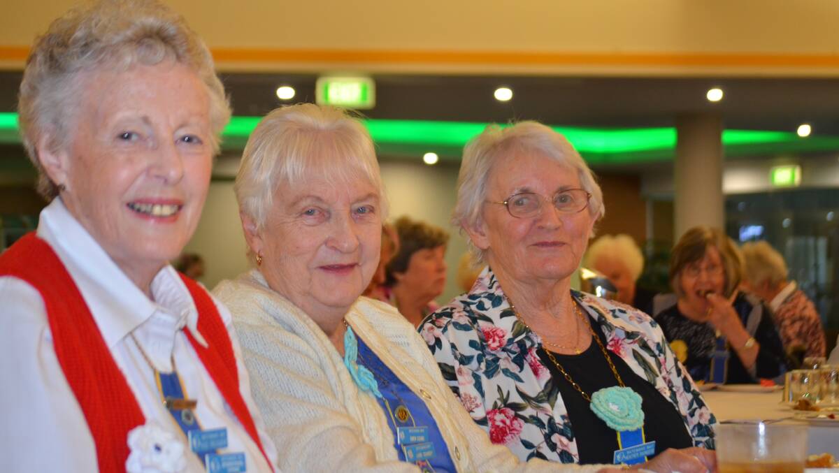 International officer Carole Osborne, cookery officer Gwen Szabo and vice president Heather Saunders, from the Batemans Bay branch.  
