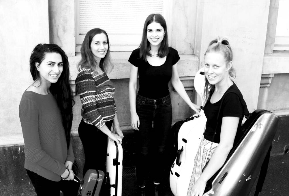 Aurelia Quartet is a newly formed string quartet comprising Laura Freier and Natasha Hanna (violin), Beth Condon (viola) and Eliza Sdraulig (cello). They will perform at Four Winds, Bermagui this Saturday.