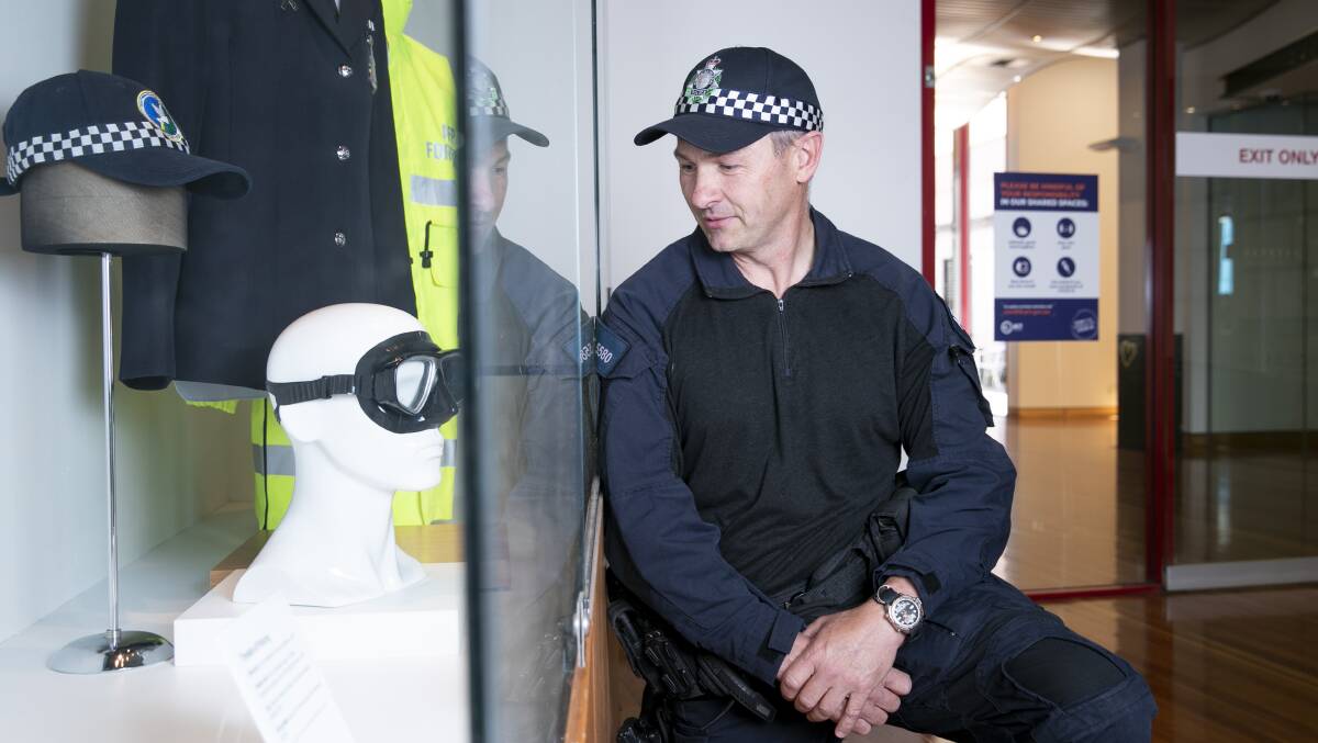 Canberra Museum and Art Gallery is opening an exhibition on Senior Constable Chris Markcrow and fellow 2018 Thai cave divers. Picture: Keegan Carroll