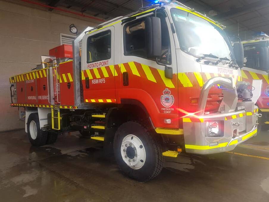 Potato Point Rural Fire Brigade's new state of the art Class 1 tanker with a 3,400 litre water capacity and state of the art safety equipment.