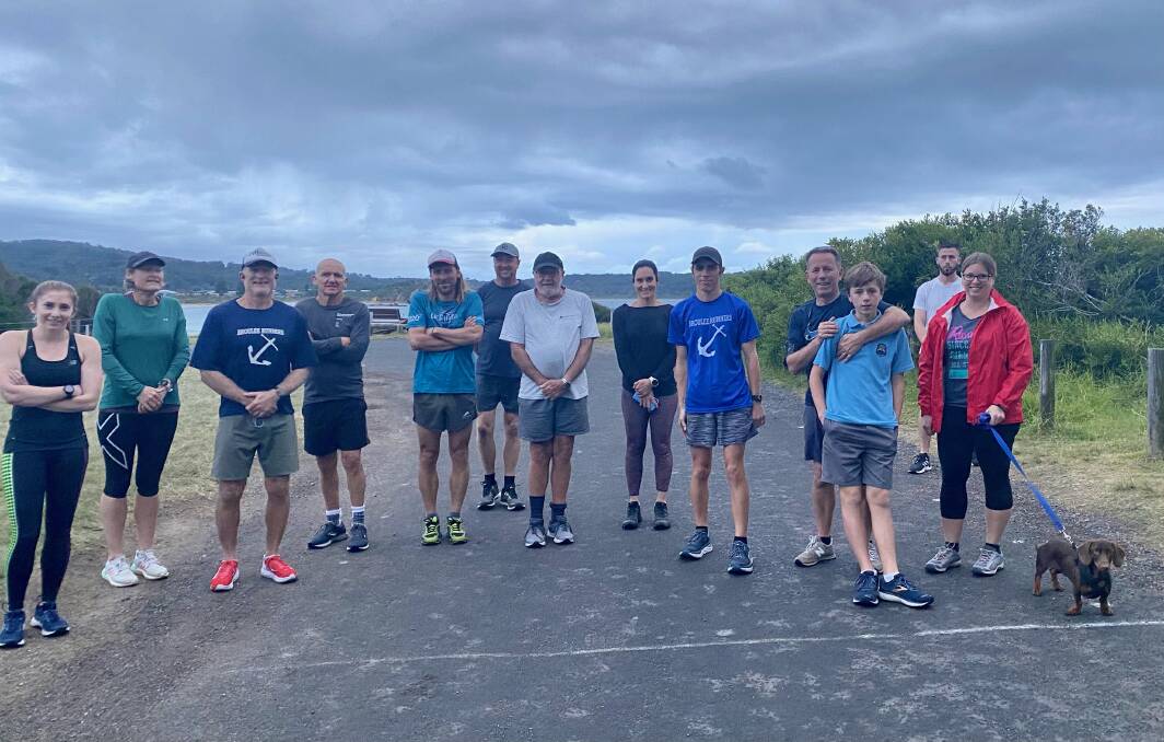 Fifteen Broulee Runners and a dog braved the elements to have their weekly run on Wednesday, June 9.