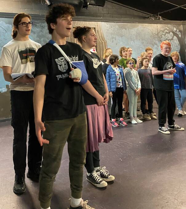 Bay Theatre Players in rehearsal for their up coming production of The Addams Family Musical.