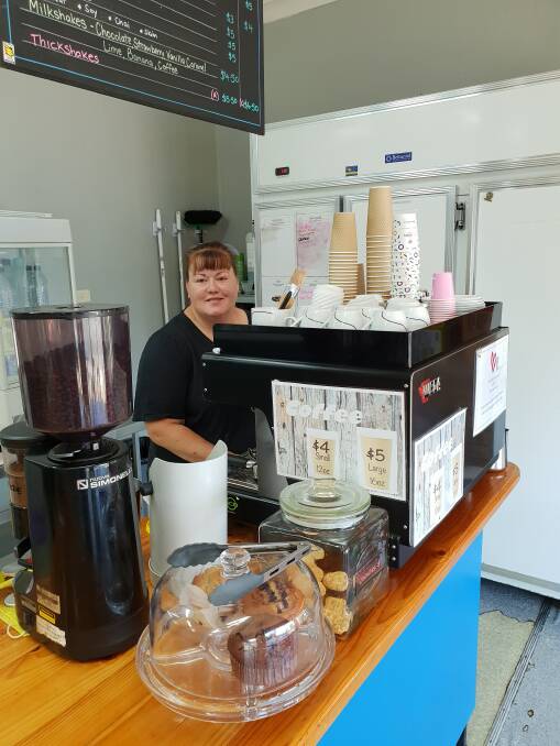 Julie Ashworth from Chews on Hughes in Batemans Bay one of the participating businesses in the Free Cuppa for the Driver scheme this year.