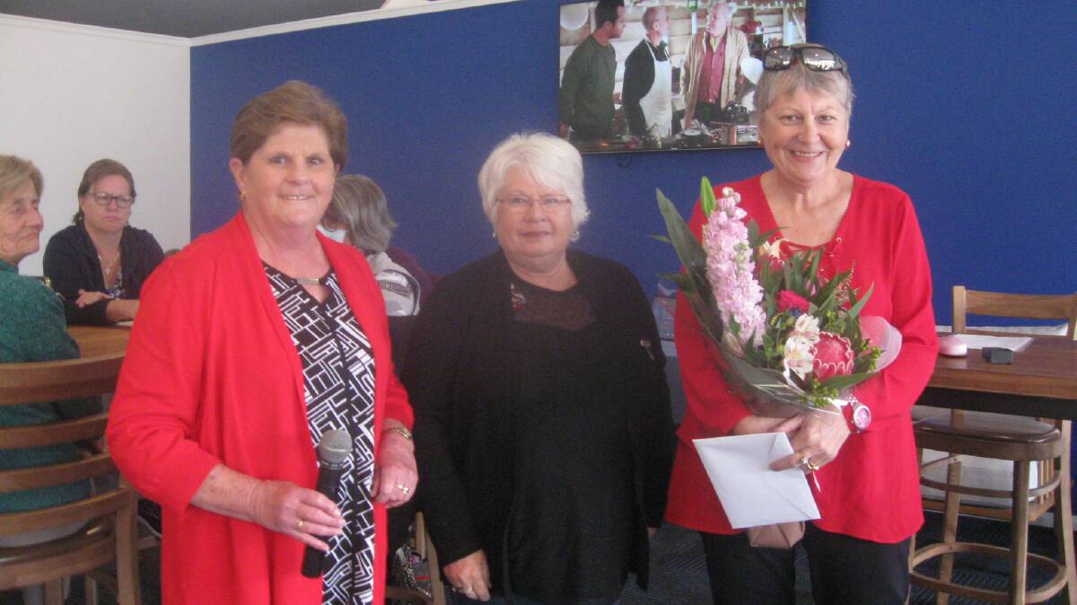 Club Malua Women's Bowling Club members Margaret Bridges, Sue Beavan and Robyn Butcher at the club's AGM.