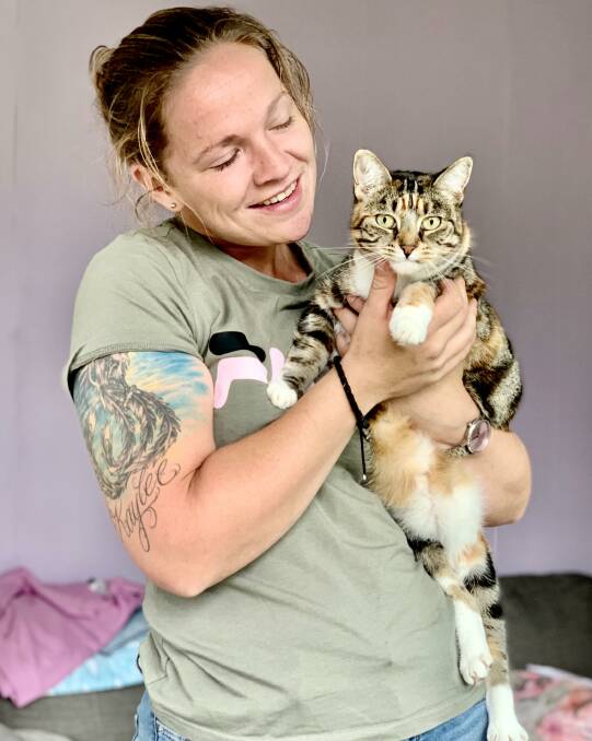 A match made in heaven, Samantha Walsh with her rescue moggie Lizzy.
