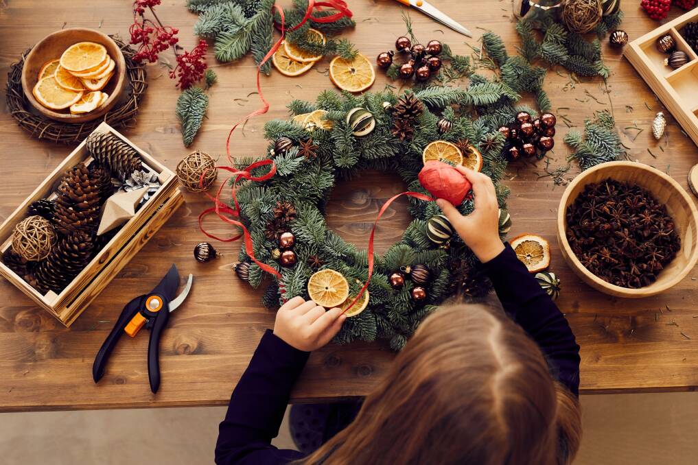 Decorating a Christmas wreath with slices of dried fruit can smell as good as it looks. Pictures Shutterstock 