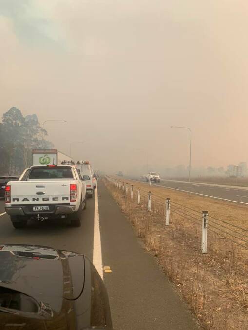 The Princes Highway is closed in both directions south of Nowra. Picture: Sian Rowlands/supplied.