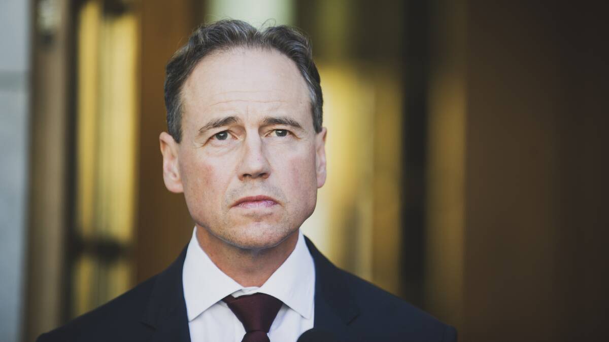 Health Minister Greg Hunt has previously defended the pace of the vaccine rollout in the disability sector. Picture: Dion Georgopoulos