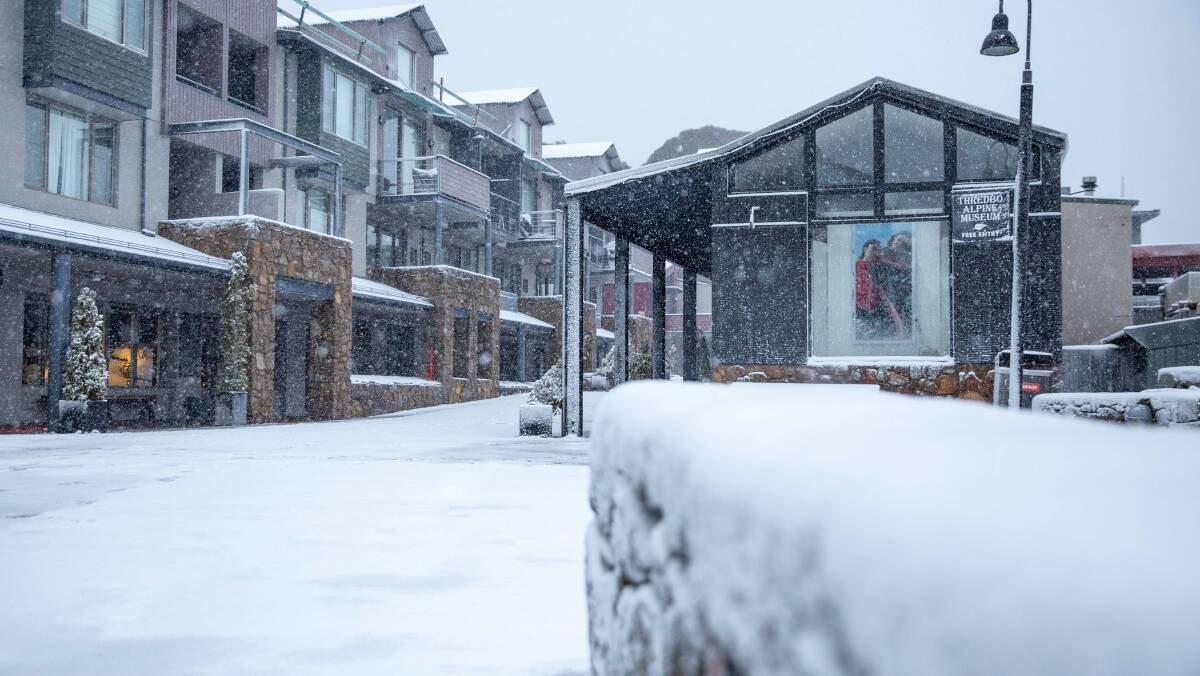 More than 50 centimetres fell on the Snowy Mountains last weekend, but snow resorts like Thredbo lie quiet due to coronavirus. Picture: Thredbo