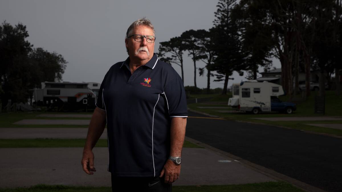 Bermagui caravan park owner Chris Donohue has struggled to get staff this season. Picture: Sitthixay Ditthavong