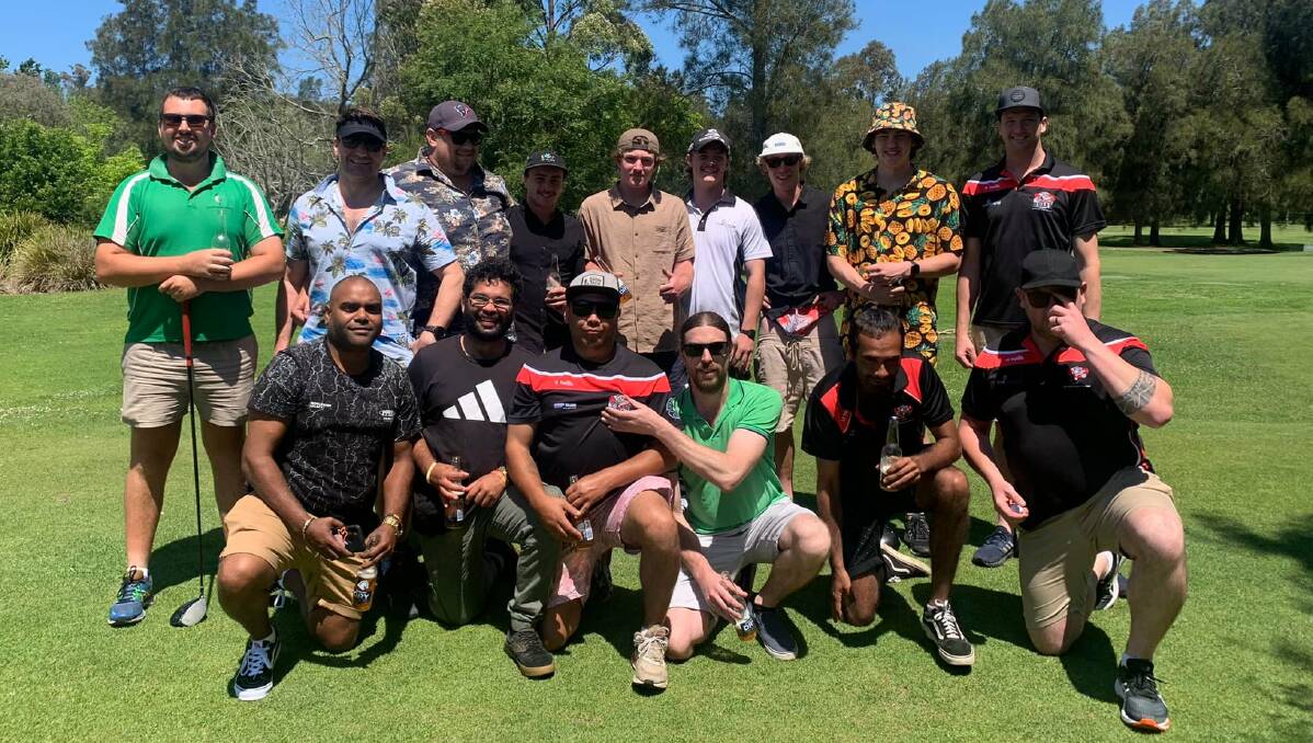 Back in action: The Batemans Bay Boars (seen here during the 2021 club golf day) will return to training early next month. Photo: Batemans Bay Boars. 