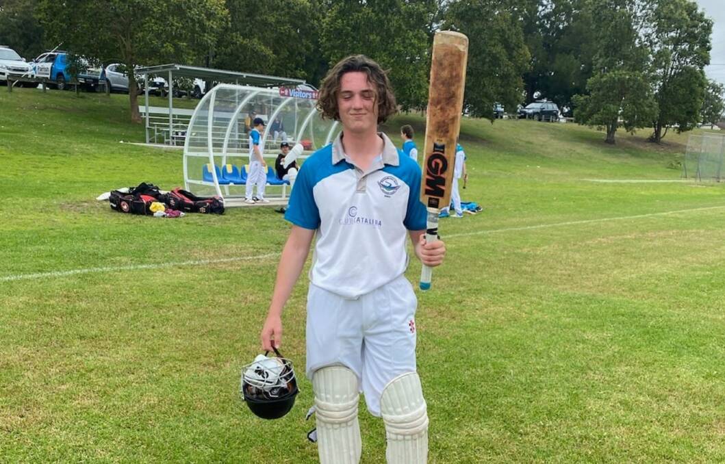 Well batted: Luke Gallen put on a barnstorming performance against Berry-Shoalhaven Heads on Saturday. Photo: Shoalhaven District Cricket Association. 