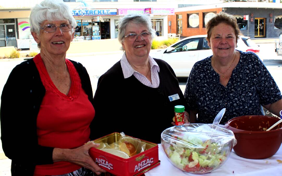 Tollgates Probus Club: Salad makers and fish and chip runners (from left): Joan Rimmer, Val Byrne, Sue Rooke. 