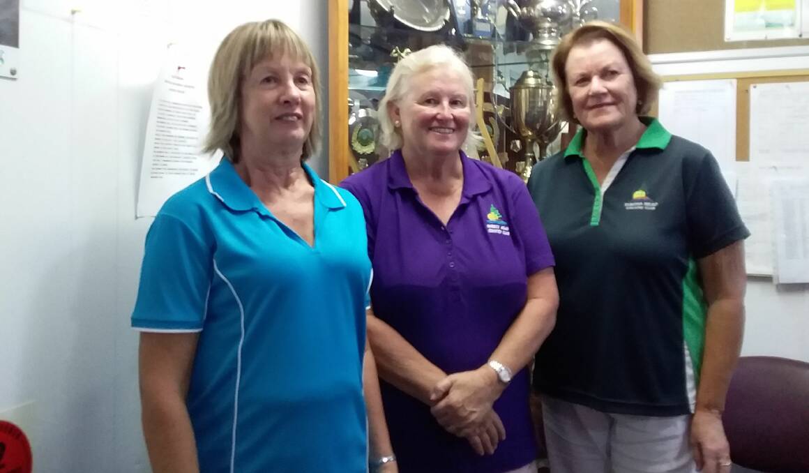 Tuross Head Ladies Golf: Division winners (from left) Di O'Shea, Teri Swanbury and Chris Wratten. 