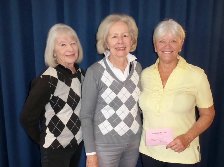 Catalina Ladies: Second place Sue Charls Hartley, Anne Lorimer and Sandra Pearson.