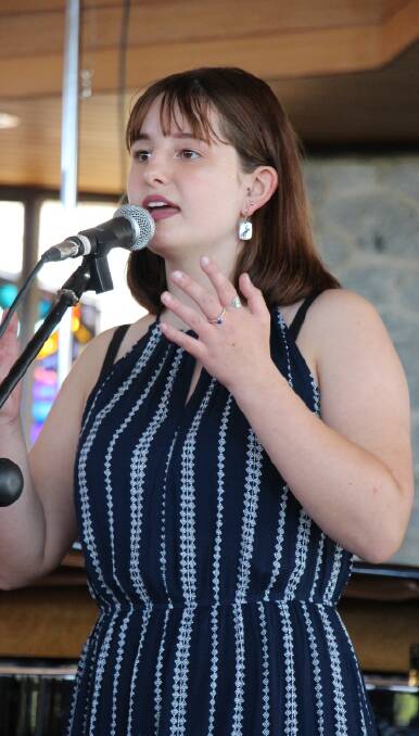 Songbird: Vocalist Jorja Scott was among the recipients of awards and scholarships at the St Cecilia Finalists Concert.