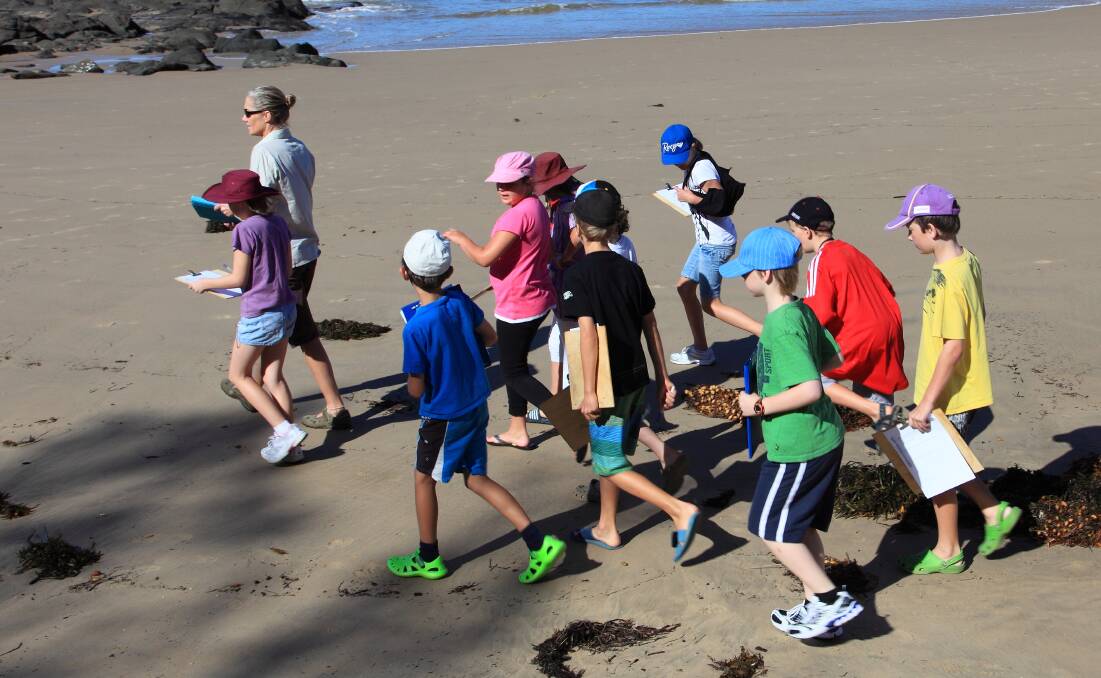 Beach fun: Get the kids out of the house and exploring the natural environment these holidays with Eurobodalla Council’s Enviro treasure hunt activity sheets.