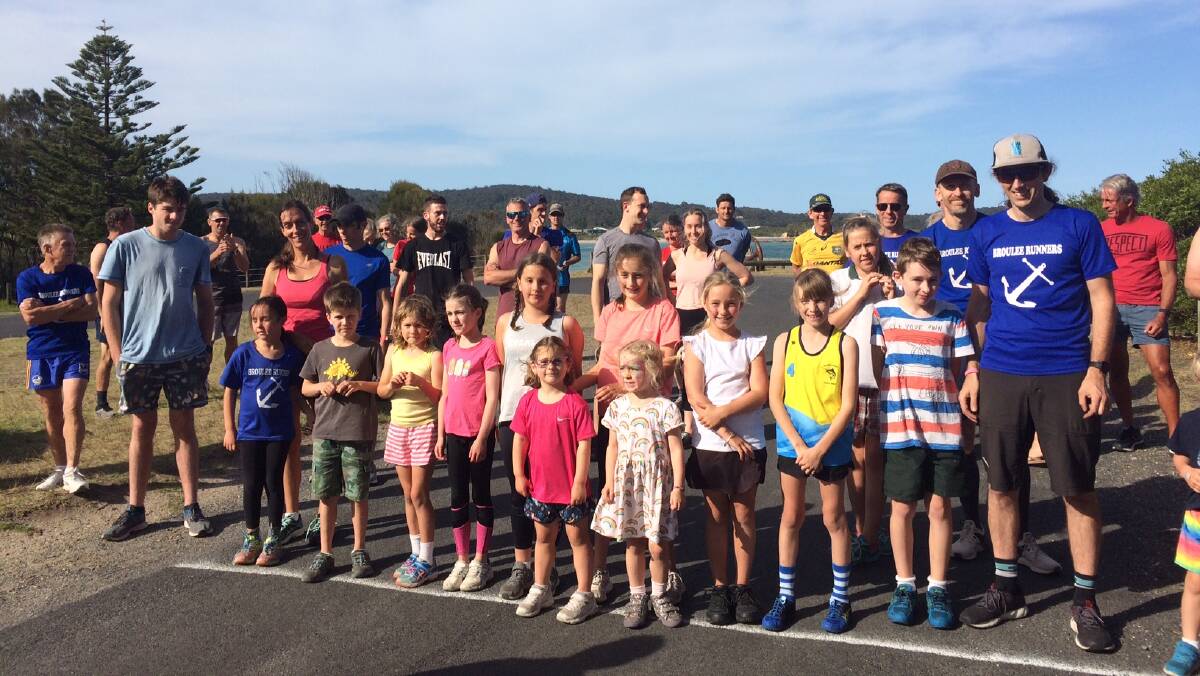 Ready to go: Young runners ready for the challenge of cool, windy conditions on Wednesday evening.