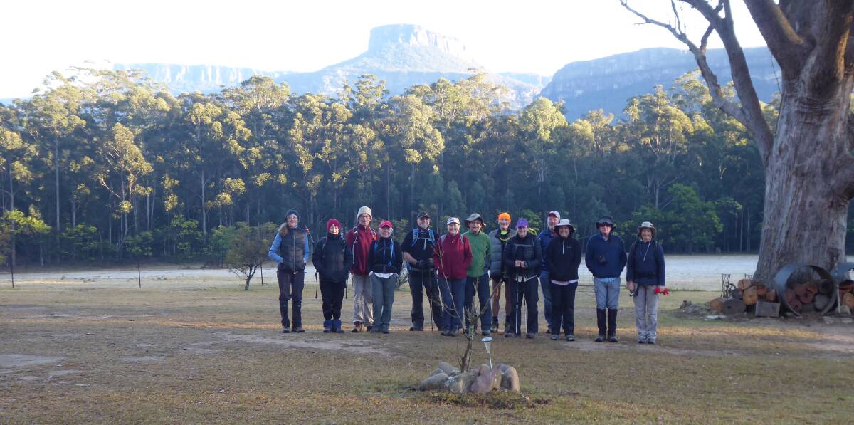 Day Two: Batemans Bay Bushwalkers started their second day of camp at Bhundoo Bush Cottages before heading to Longfella Pass.