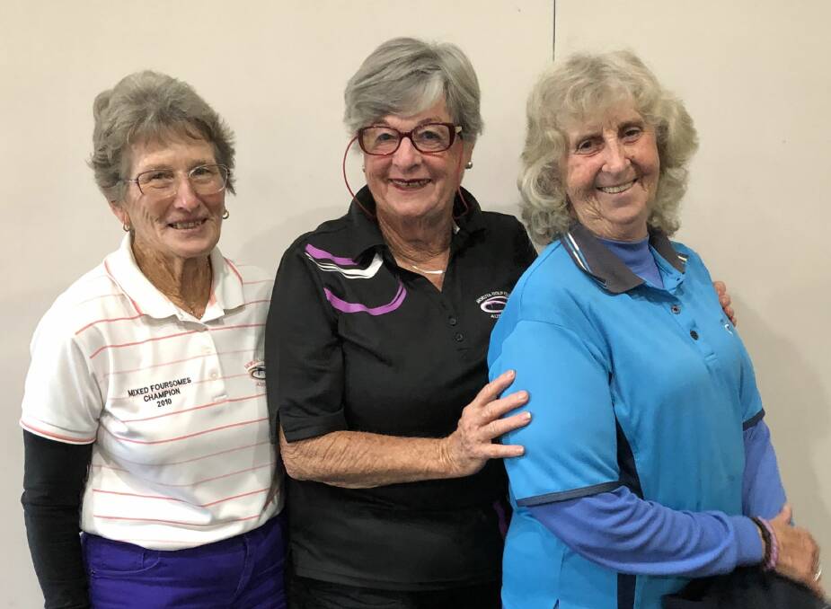 Moruya Women's Golf: (from left) Barbara Kennedy, Edith Jones and Phyllis Reid.