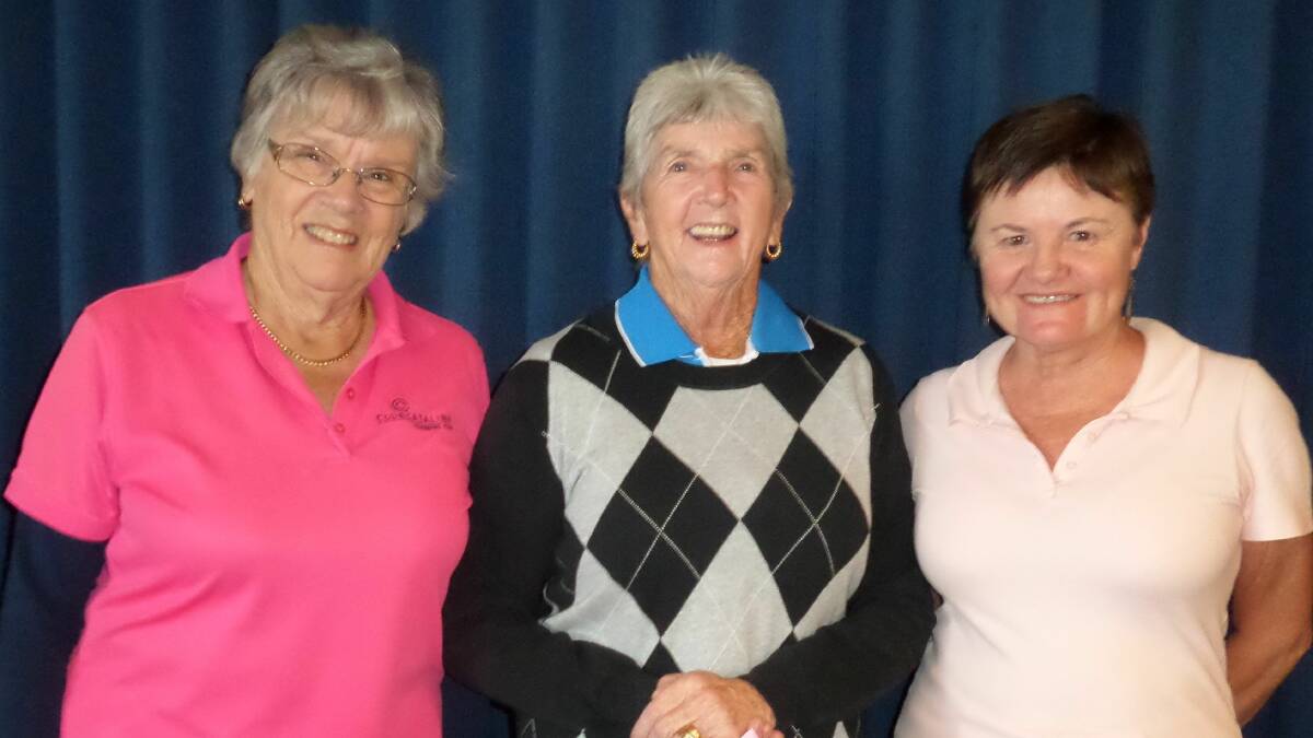 Catalina Ladies Golf: Winners Nanette Childs, Eileen Davis and Sue Demamiel.