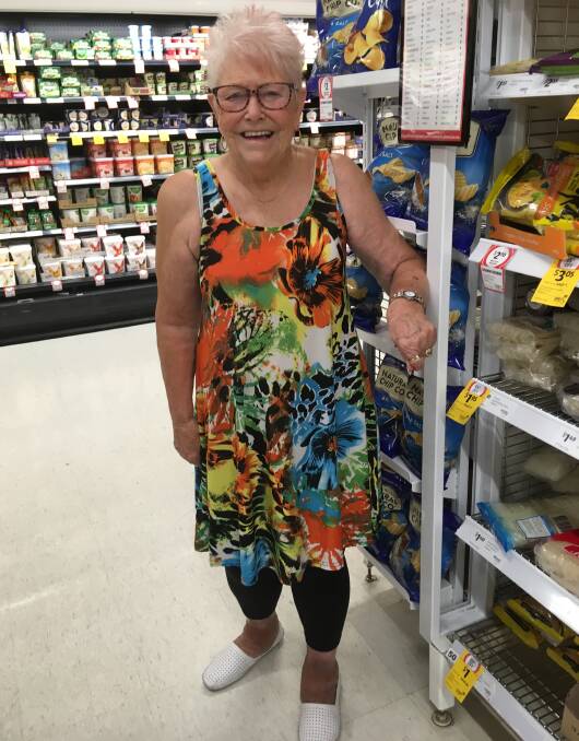 Fashionista: Batemans Bay Social butterfly Jenny McCaskill was spotted in Coles searching for a good deal on salt and vinegar chips for hubby John.