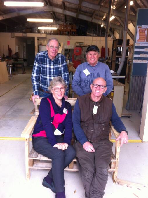 New committee:  Moruya Community Workshed's Bruce Findlay, David Lomas, Sharlie Young and Eddie de Wilde have taken over the reins.