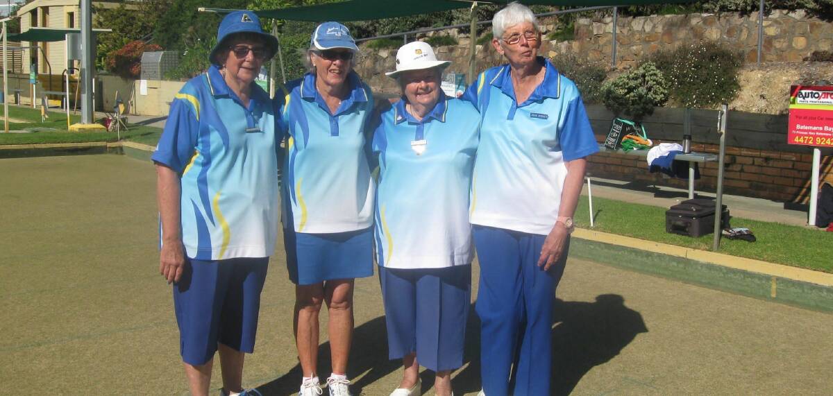 Malua Bay: Four-a-side regional winners Jeanette Roberts, Tricia Wheeler, Dorothy Stewart and Joan Rimmer.