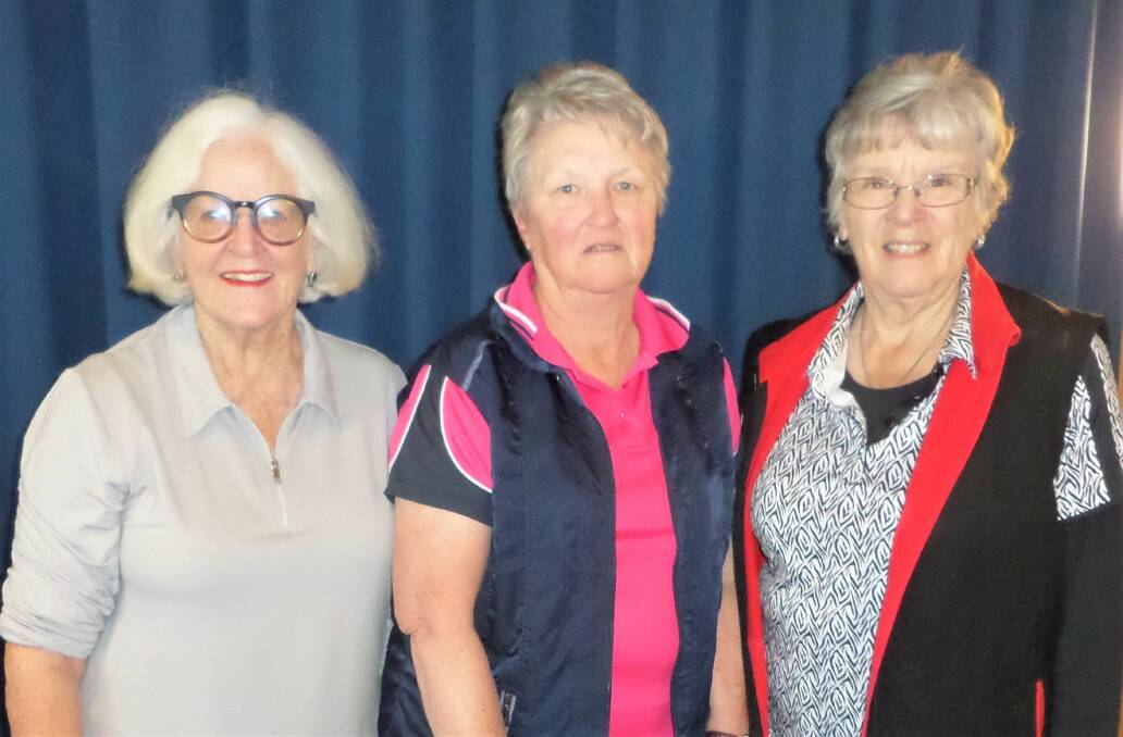 Catalina Ladies Golf: In first place in Wednesday's Irish Stableford Competition were Wendy Ryan, Julie Farrell and Nanette Childs. (Deb Buchanan not in picture.)
