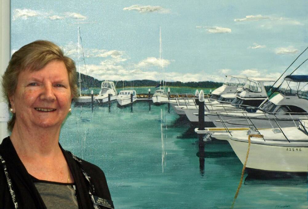 Mogo featured artist: With her oil painting "Batemans Bay" is Pam Nuessler. “I love the South Coast and its many beautiful beaches as well as local icons such as Bay Bridge."