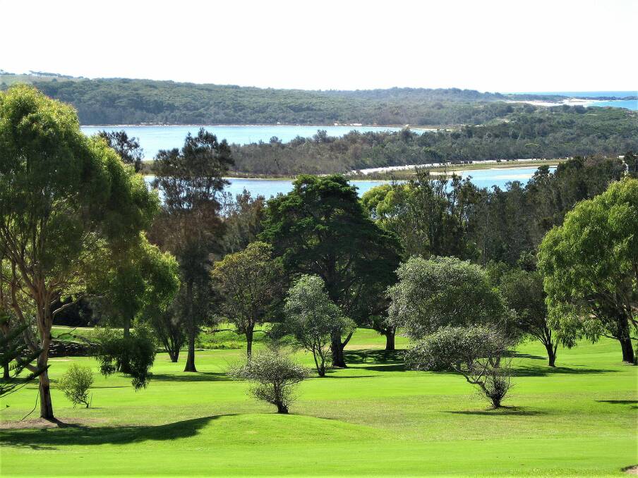 Tuross Head Country Club golf course overlooking Coila Lake.