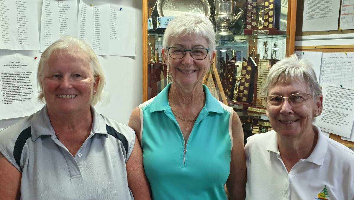 Tuross Head Ladies Golf: Teri Swanbury, Jeanette Miller and Kathryn Crossling.