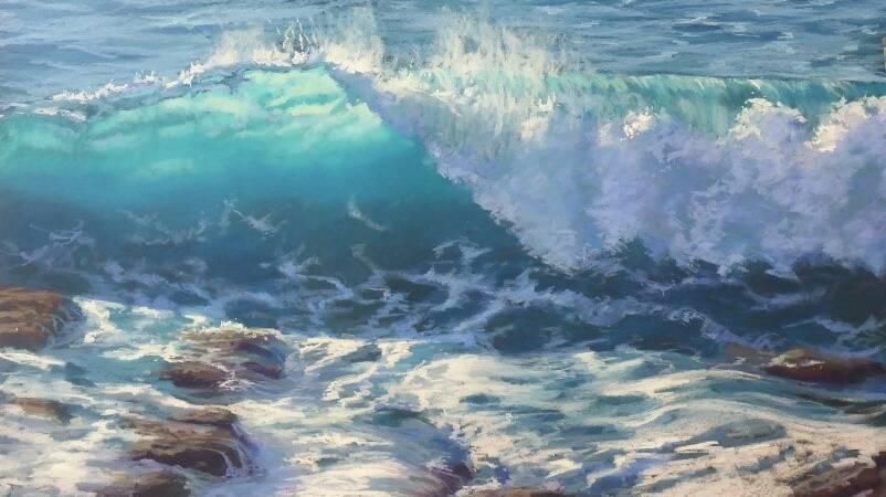 Amazing technique: The South Coast Pastel Soceity is offering artists an opportunity to learn from master pastellist Tricia Taylor, whose pastel Seascape artwork is pictured above.