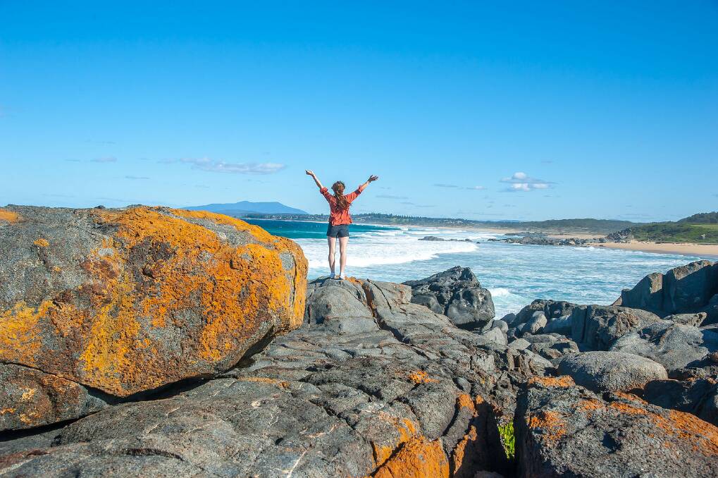Good advice: Eurobodalla Council's Emma Patyus says we should all get outdoors and into nature. Pictured is Bingie Bingie Point.