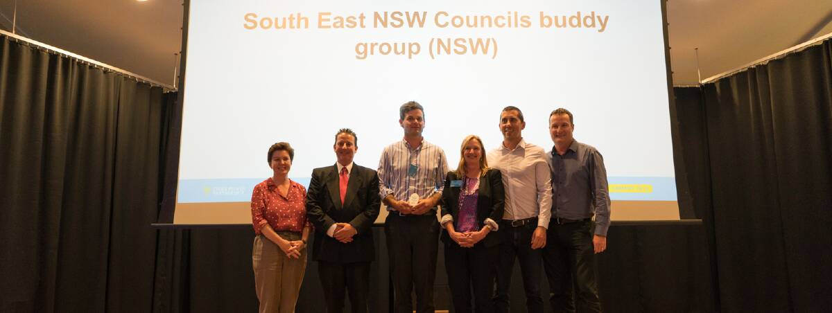 Teamwork: Eurobodalla Council and its “buddies group” of councils - Bega Valley, Shoalhaven, Wingecarribee and Kiama councils – won a joint award at the inaugural Cities Power Partnership Summit at Kiama this month. 