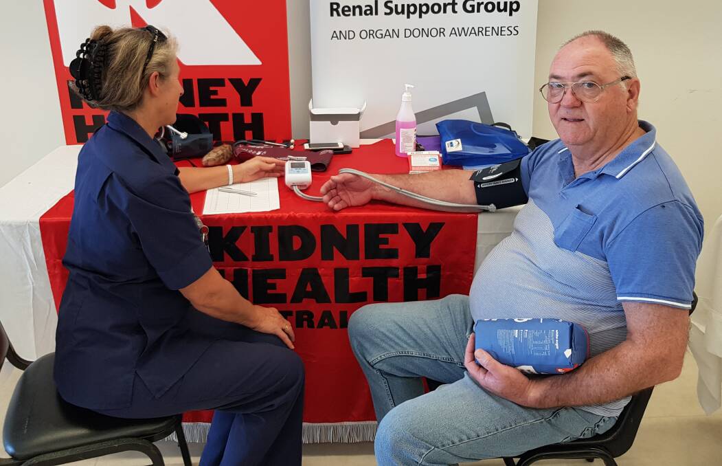 How's your health?: Eurobodalla Renal Outreach Nurse Robyn conducted free blood pressure checks at The Bridge Plaza, Batemans Bay, last Friday, April 12.