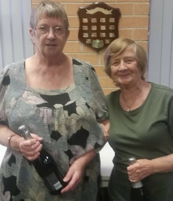 Batemans Bay Bridge Club pairs champions Joan Small and Rita Wright.