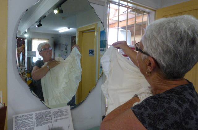 "Frilled" to be part of Open Day, Society member Judith Ramsey ponders her fifties style petticoat.
