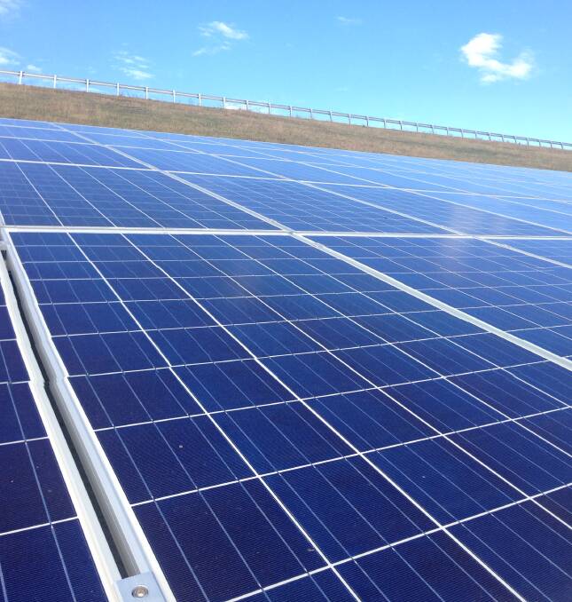 Ahead of schedule: Solar panels installed at Eurobodalla Council's Deep Creek facility. The council is more than meeting its emissions targets.
