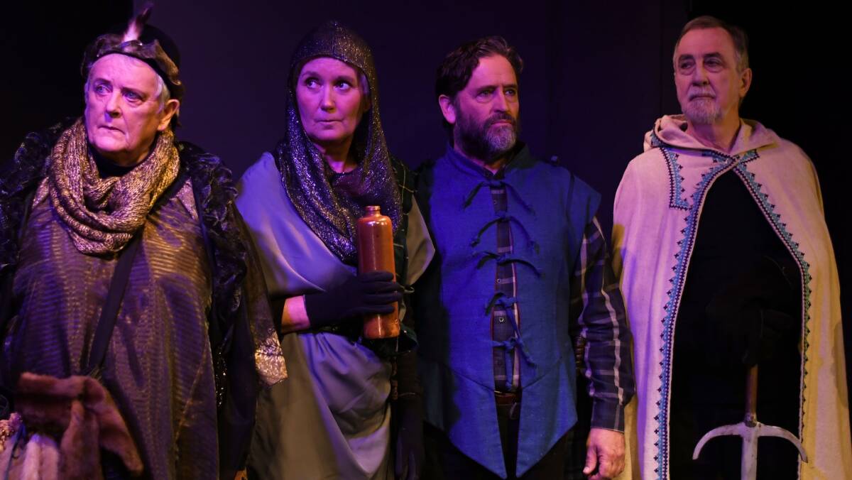 Join us: A scene from last year's Bay Theatre Players production of Macbeth with Ruth Henderson pictured second from left.