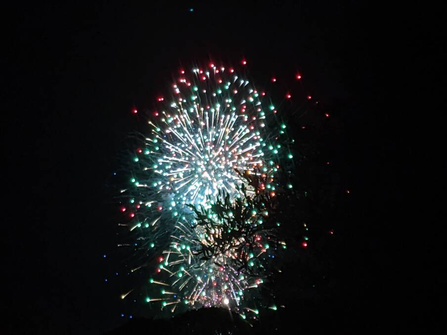 The fireworks were displayed for Tomakin revellers to see.